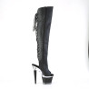 Pleaser SPECTATOR-3019 Black Vegan Laced Overknee Boots