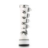 Demonia TRASHVILLE-518 White Vegan Platform Men Boots