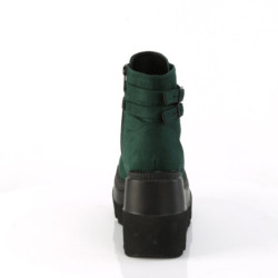 Demonia SHAKER-52 Emerald Platform Wedge Ankle Boots
