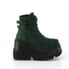 Demonia SHAKER-52 Emerald Platform Wedge Ankle Boots