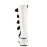 Demonia TRASHVILLE-518 White Vegan Platform Men Boots