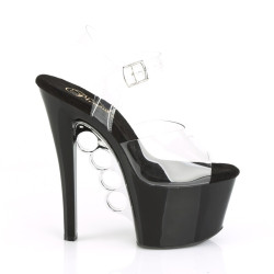Pleaser KNUCKS-708 Transparent Black Sale Women