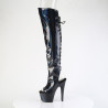 Pleaser ADORE-3019HWR Black Hologram Women Boots