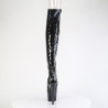 Pleaser ADORE-3019HWR Black Hologram Women Boots