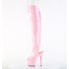 Pleaser ADORE-3019HWR Rose Hologram Women Boots