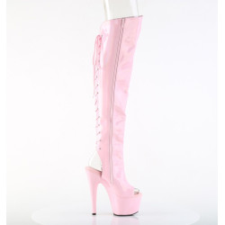 Pleaser ADORE-3019HWR Rose Hologram Women Boots