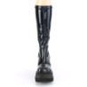 Demonia SHAKER-65 Black Hologram Platform Wedge Boots