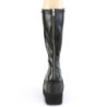 Demonia SHAKER-65 Black Vegan Platform Wedge Boots