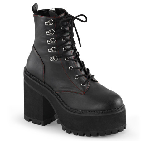 Demonia ASSAULT-100 Black Vegan Platform Women Boots