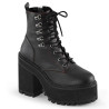 Demonia ASSAULT-100 Black Vegan Platform Women Boots