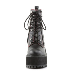 Demonia ASSAULT-100 Black Vegan Platform Women Boots