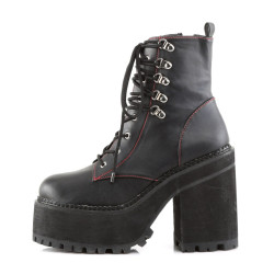 Demonia ASSAULT-100 Black Vegan Platform Women Boots