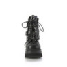 Demonia SHAKER-66 Black Vegan Platform Wedge Ankle Boots