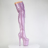 Pleaser FLAMINGO-3020GP Lila Glitter Patent Sale Women