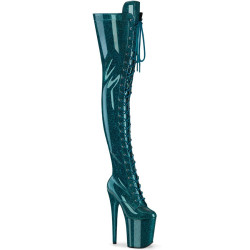 Pleaser FLAMINGO-3020GP Teal Glitter Patent Sale Women