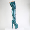 Pleaser FLAMINGO-3020GP Teal Glitter Patent Sale Women
