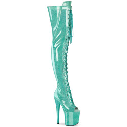 Pleaser FLAMINGO-3021GP Baby Blue Glitter Patent Sale