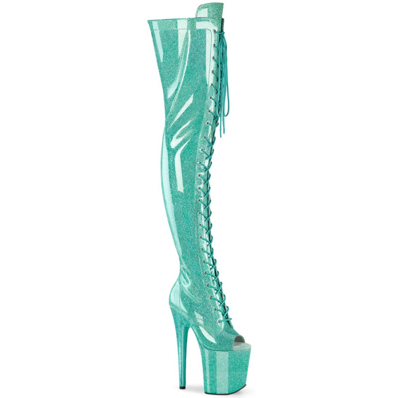 Pleaser FLAMINGO-3021GP Baby Blue Glitter Patent Sale Pleaser FLAMINGO-3021GP Baby Blue Glitter Patent Sale