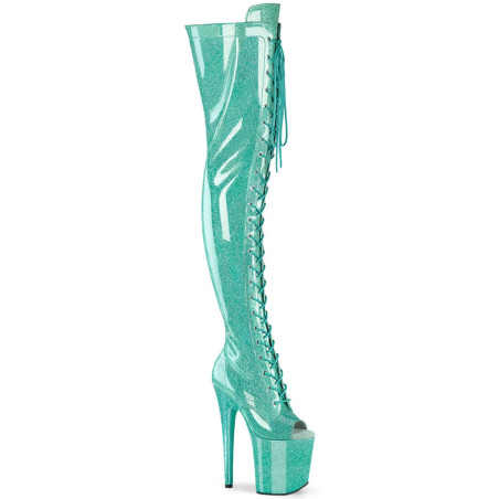 Pleaser FLAMINGO-3021GP Baby Blue Glitter Patent Sale