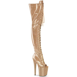 Pleaser FLAMINGO-3021GP Gold Glitter Patent Sale Women