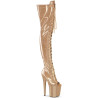 Pleaser FLAMINGO-3021GP Gold Glitter Patent Sale Women