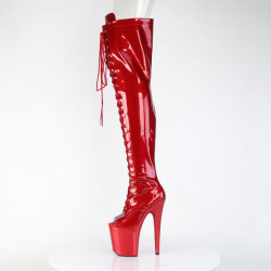 Pleaser FLAMINGO-3021GP Red Glitter Patent Sale Women
