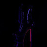 Pleaser SKY-1020TT Black Patent Neon Pink Ankle Boots
