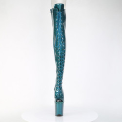 Pleaser FLAMINGO-3021GP Teal Glitter Patent Sale Women