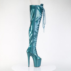 Pleaser FLAMINGO-3021GP Teal Glitter Patent Sale Women