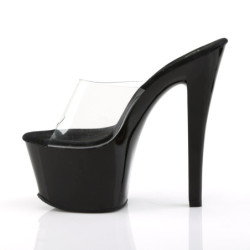 Pleaser SKY-301 Black High Heeled Platform Mules Women