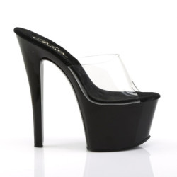 Pleaser SKY-301 Black High Heeled Platform Mules Women