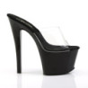 Pleaser SKY-301 Black High Heeled Platform Mules Women