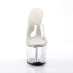 Pleaser SKY-301 Clear High Heeled Platform Mules Women