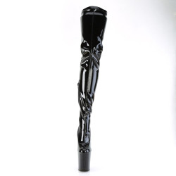 Pleaser FLAMINGO-4000 Black Platform Crotch High Boots