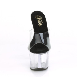 Pleaser SKY-301 Black Insole High Heeled Platform Mules