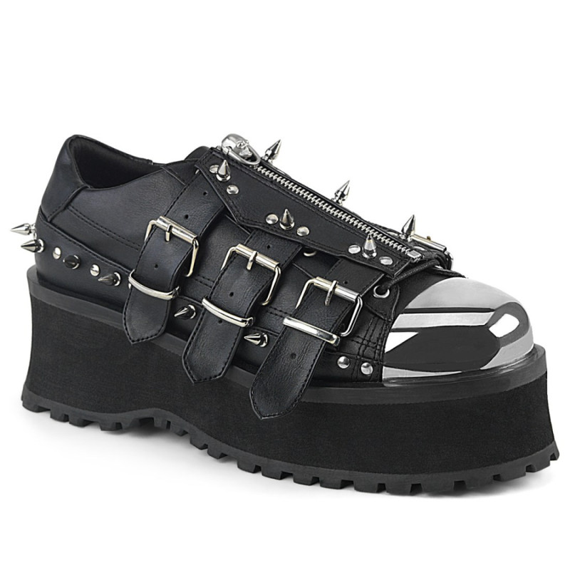 Demonia GRAVEDIGGER-03 Black Vegan Platform Men Shoes Demonia GRAVEDIGGER-03 Black Vegan Platform Men Shoes