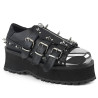 Demonia GRAVEDIGGER-03 Black Vegan Platform Men Shoes