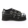 Demonia GRAVEDIGGER-03 Black Vegan Platform Men Shoes