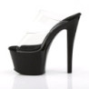 Pleaser SKY-302 Black High Heeled Platform Mules Women
