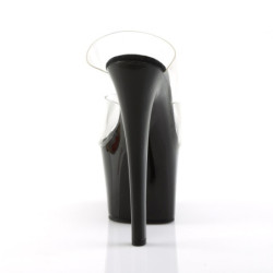 Pleaser SKY-302 Black High Heeled Platform Mules Women