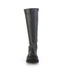 Demonia SHAKER-100WC Black Wide Calf Wedge Knee Boots