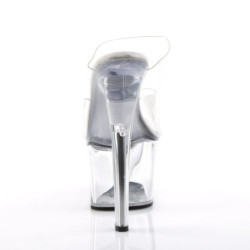Pleaser SKY-302 Transparent Heeled Platform Mules Women