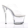 Pleaser SKY-302 Transparent Heeled Platform Mules Women