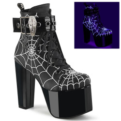 Demonia TORMENT-51 Black Vegan Platform Chunky Boots