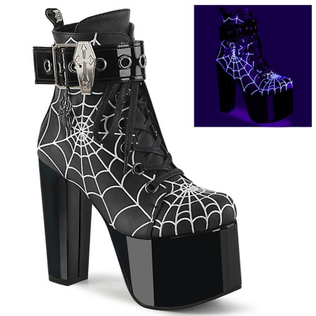 Demonia TORMENT-51 Black Vegan Platform Chunky Boots