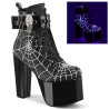 Demonia TORMENT-51 Black Vegan Platform Chunky Boots