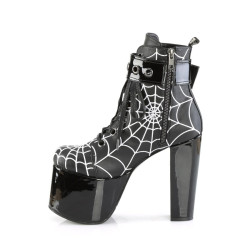 Demonia TORMENT-51 Black Vegan Platform Chunky Boots