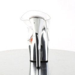 Pleaser SKY-302 Chrome Heeled Platform Mules Women