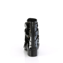 Demonia WARLOCK-70 Black Patent Winklepicker Men Boots