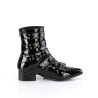 Demonia WARLOCK-70 Black Patent Winklepicker Men Boots